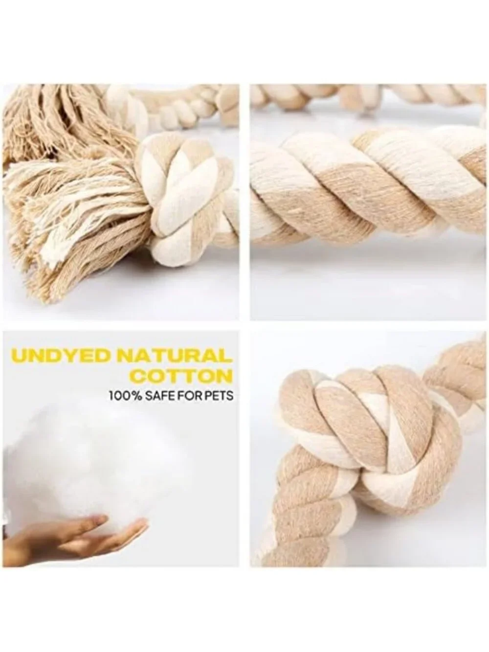 Durable Tug of War Dog Rope Toys for Large Dogs - Tough Chew Playtime Fun